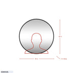 Cottage 30-in Round Mirror - Bronze