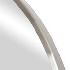 Cottage 30-in Round Mirror - Brushed Nickel