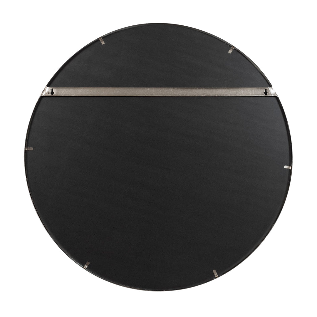 Cottage 30-in Round Mirror - Brushed Nickel