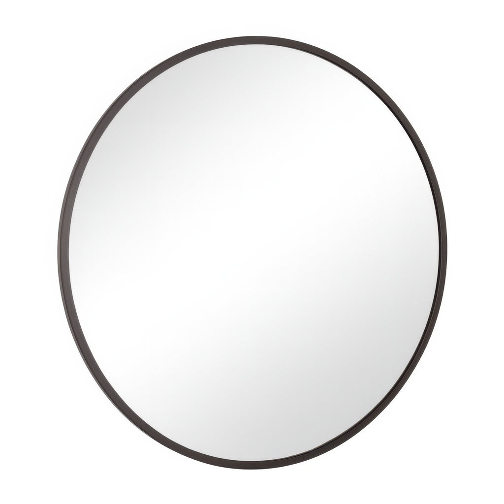 Cottage 30-in Round Mirror - Bronze