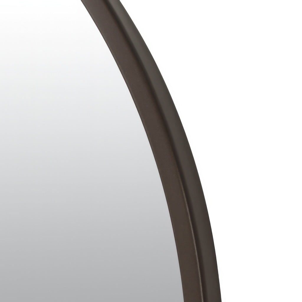 Cottage 30-in Round Mirror - Bronze