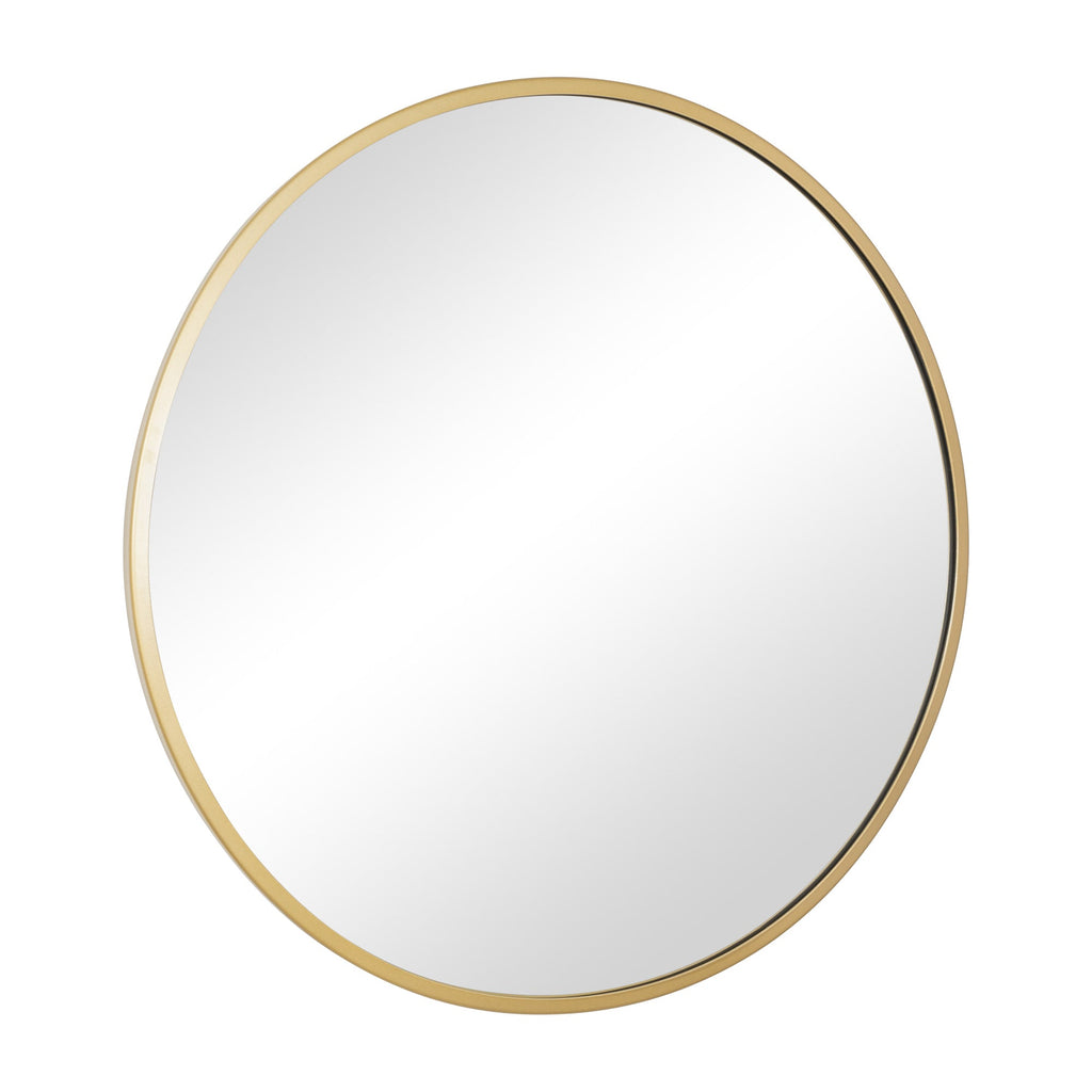 Cottage 30-in Round Mirror - Gold