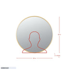 Cottage 30-in Round Mirror - Gold