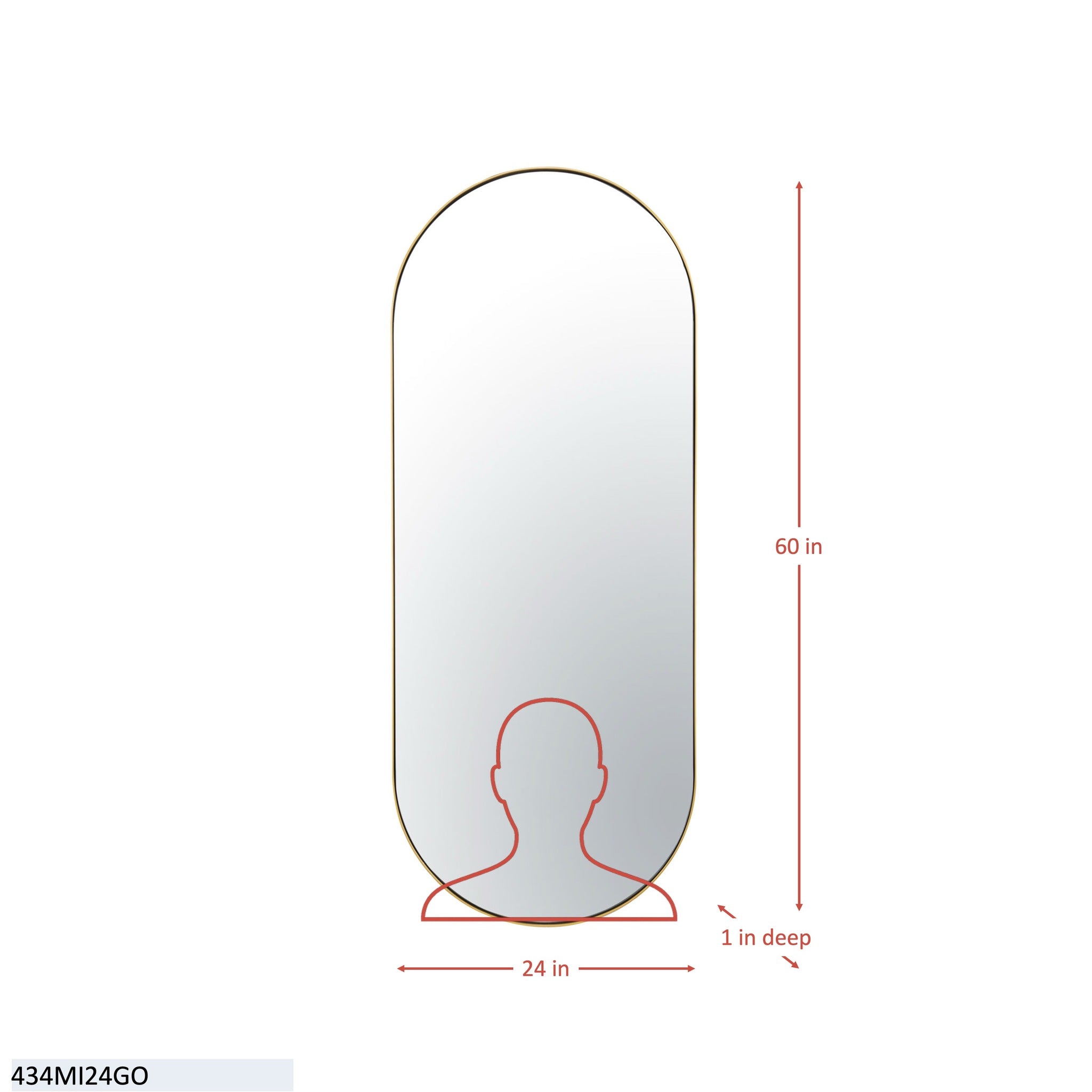 Capsule 24x60 Mirror - Gold