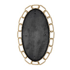 Chains of Love 24x40 Oval Wall Mirror - Matte Black/Textured Gold