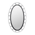 Chains of Love 24x40 Oval Wall Mirror - Matte Black/Textured Silver
