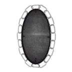 Chains of Love 24x40 Oval Wall Mirror - Matte Black/Textured Silver