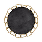 Chains of Love 30-in Round Wall Mirror - Matte Black/Textured Gold
