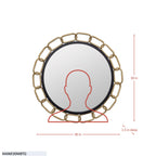 Chains of Love 30-in Round Wall Mirror - Matte Black/Textured Silver