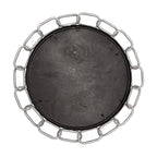Chains of Love 30-in Round Wall Mirror - Matte Black/Textured Silver