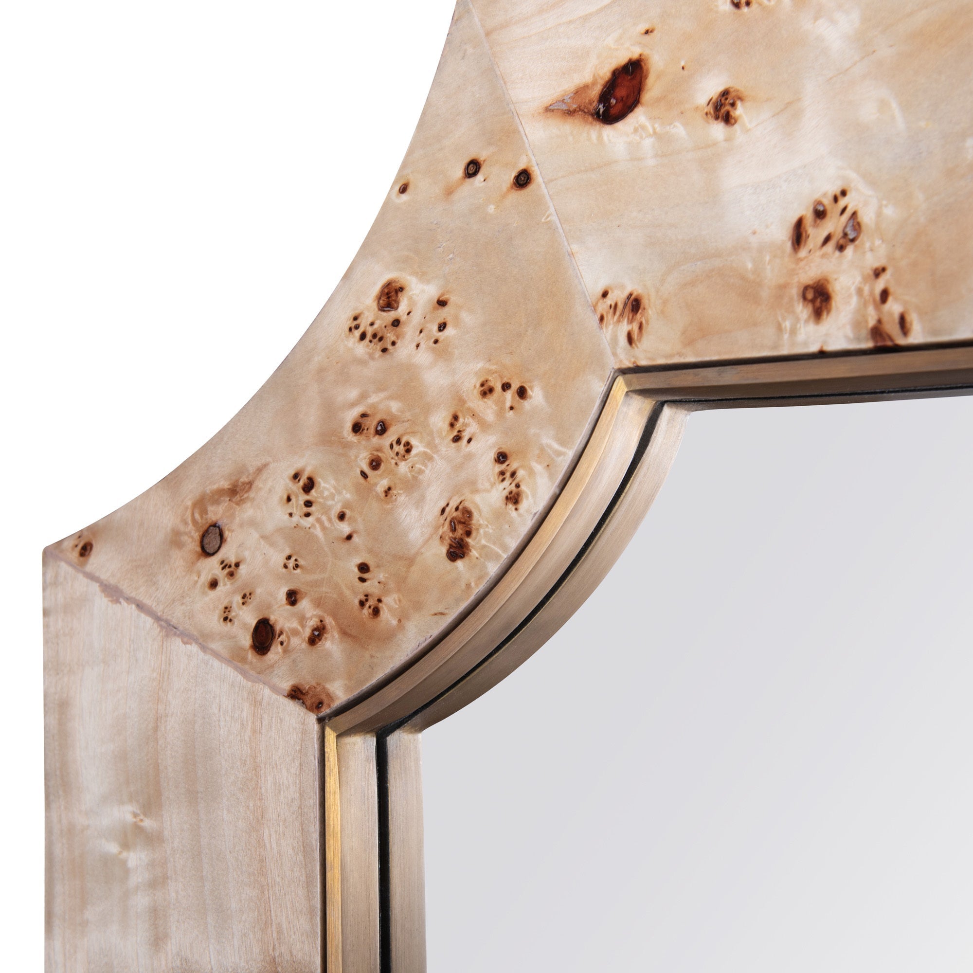 Farra 26x44 Wall Mirror - Poplar Burl/Weathered Brass