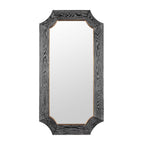 Farra 28x54 Wall Mirror - Cerused Black/Weathered Brass
