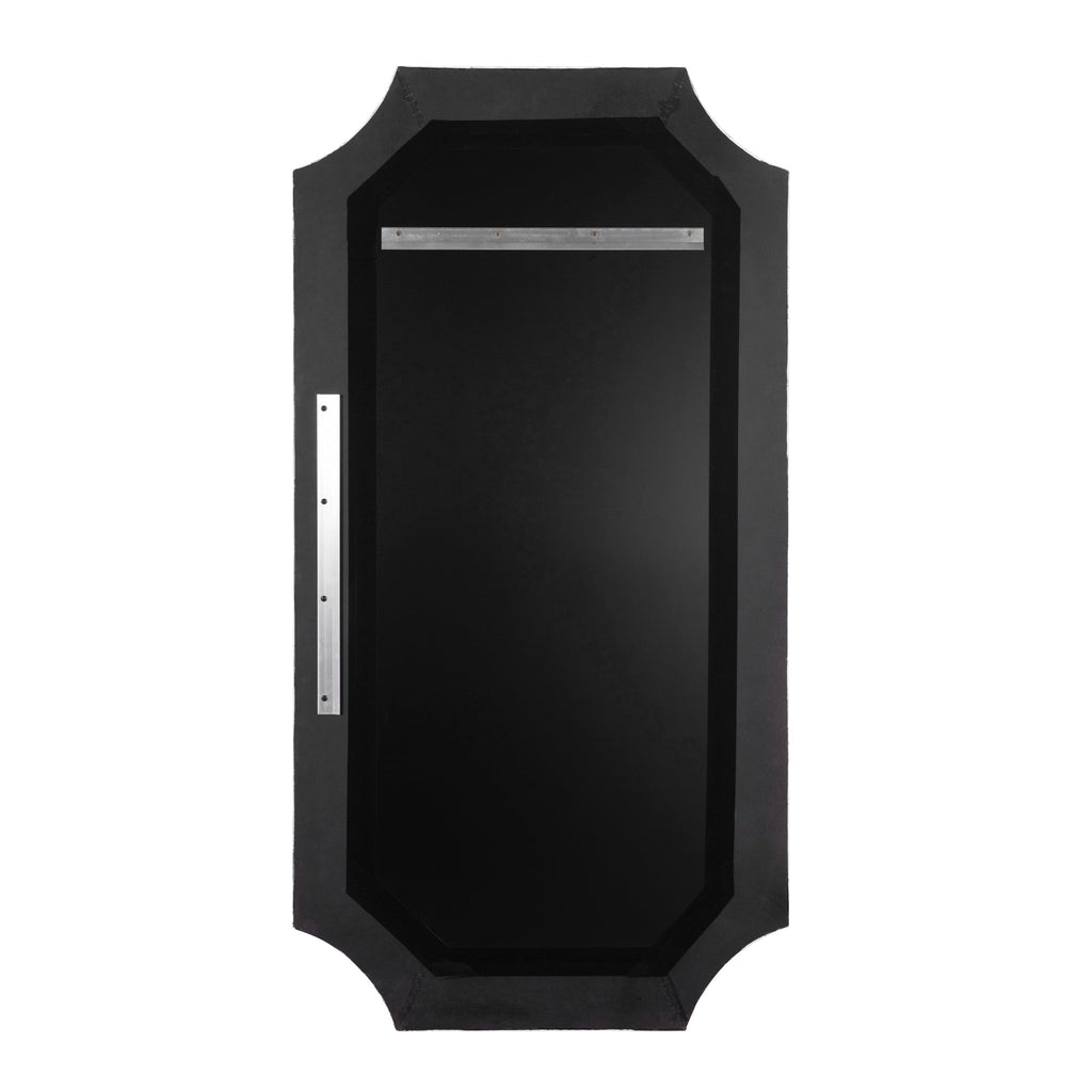 Farra 28x54 Wall Mirror - Cerused Black/Weathered Brass