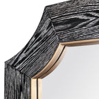 Farra 28x54 Wall Mirror - Cerused Black/Weathered Brass