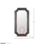 Farra 28x54 Wall Mirror - Cerused Black/Weathered Brass