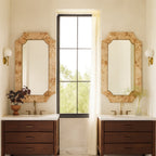 Farra 28x54 Wall Mirror - Poplar Burl/Weathered Brass