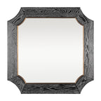 Farra 36x36 Wall Mirror - Cerused Black/Weathered Brass