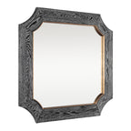 Farra 36x36 Wall Mirror - Cerused Black/Weathered Brass
