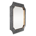 Farra 36x36 Wall Mirror - Cerused Black/Weathered Brass