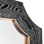 Farra 36x36 Wall Mirror - Cerused Black/Weathered Brass