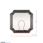 Farra 36x36 Wall Mirror - Cerused Black/Weathered Brass