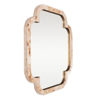 Swiss 36x36 Wall Mirror - Poplar Burl/Weathered Brass