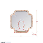 Swiss 36x36 Wall Mirror - Dark Blue Grasscloth/Weathered Brass