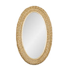 Athena 24x40 Oval Wall Mirror - French Gold/Natural Seagrass