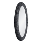 Athena 24x40 Oval Wall Mirror - Matte Black/Black Seagrass