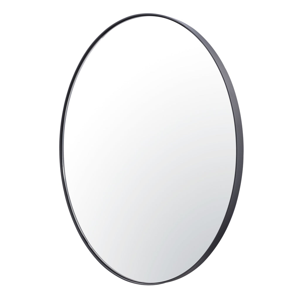 Tablet 30-in Round Wall Mirror - Black
