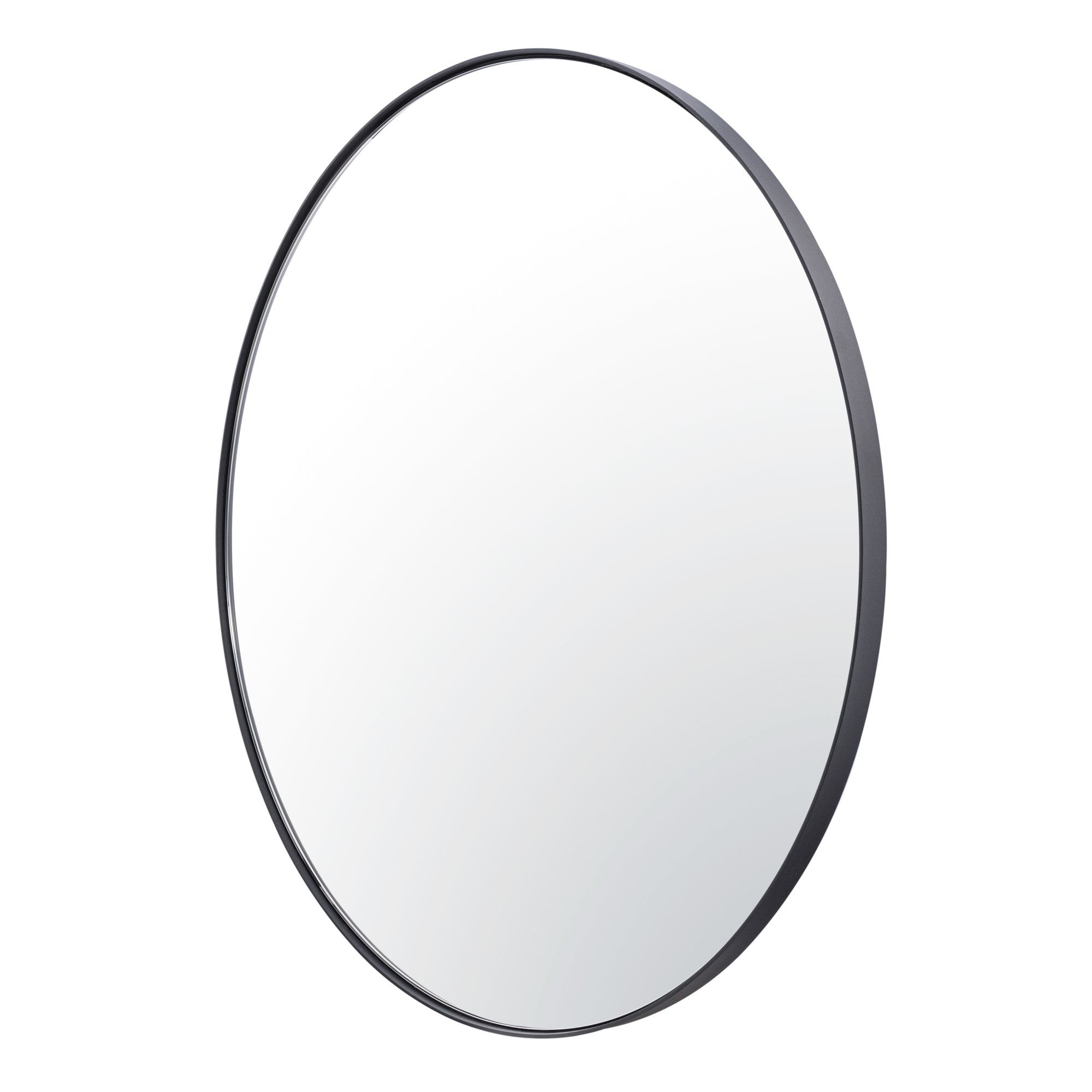 Tablet 30-in Round Wall Mirror - Black
