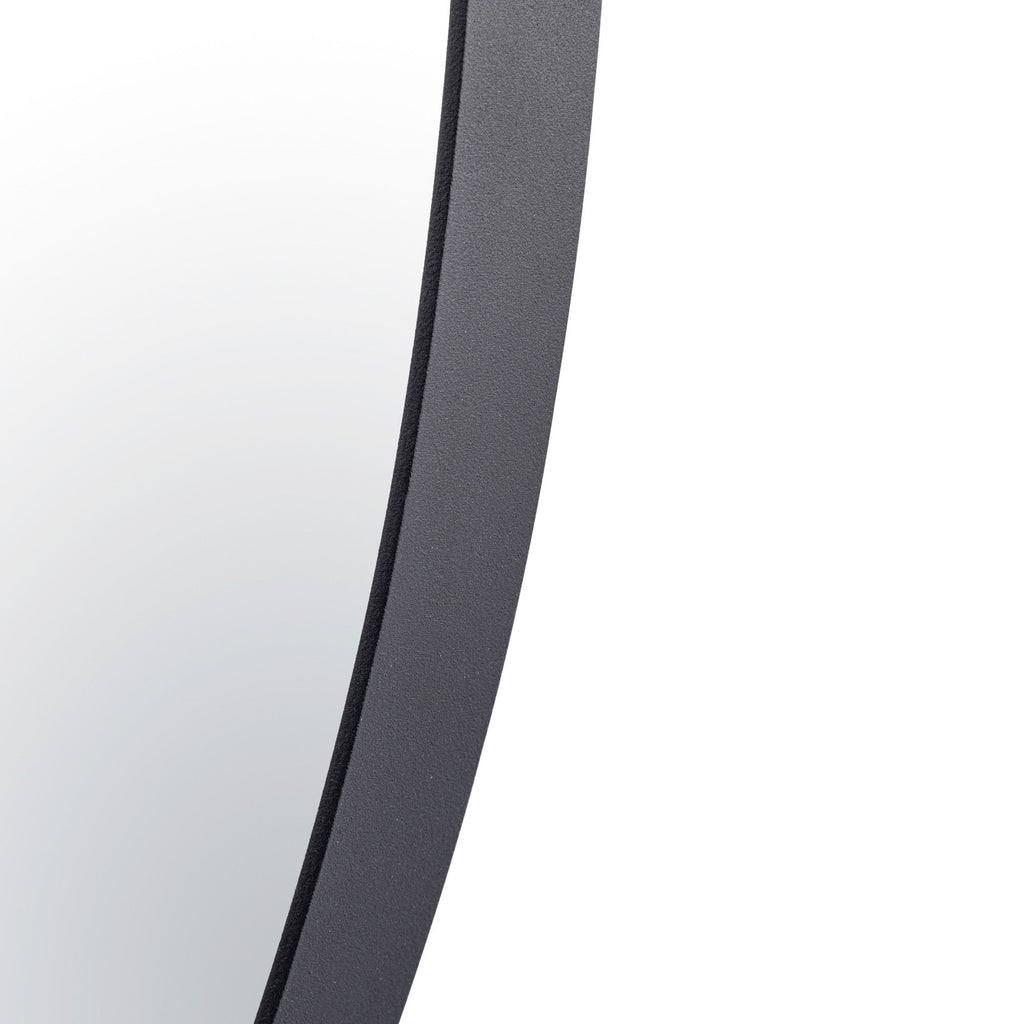Tablet 30-in Round Wall Mirror - Black