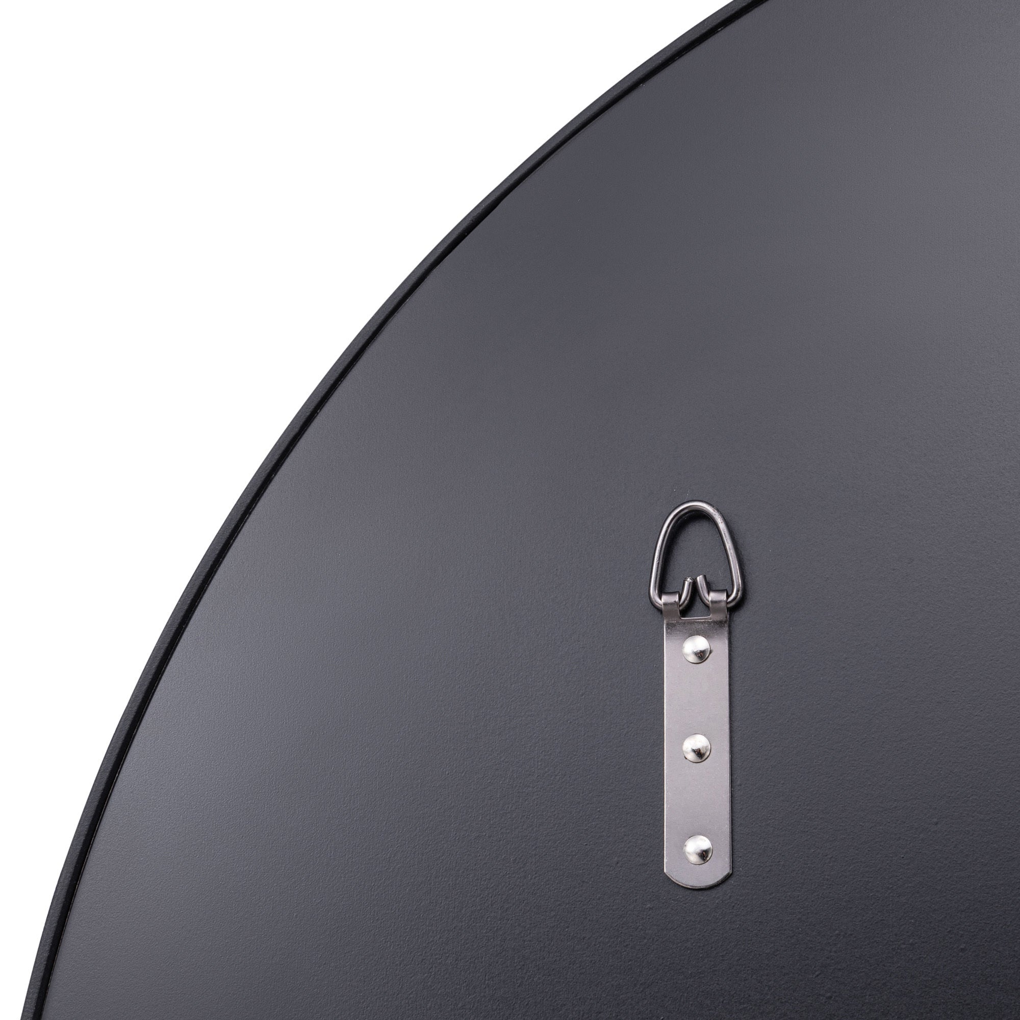 Tablet 30-in Round Wall Mirror - Black