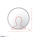 Tablet 30-in Round Wall Mirror - Gold