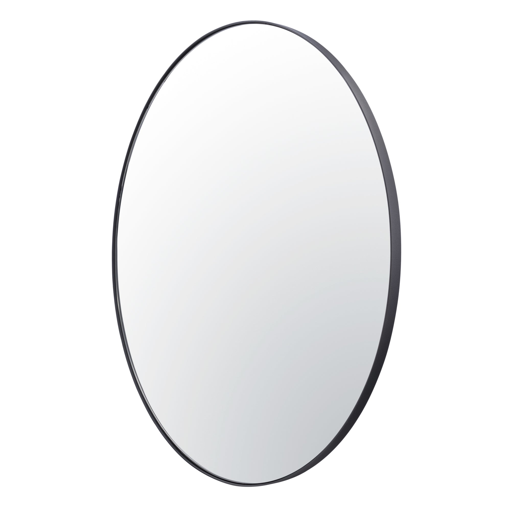 Tablet 40-in Round Wall Mirror - Black
