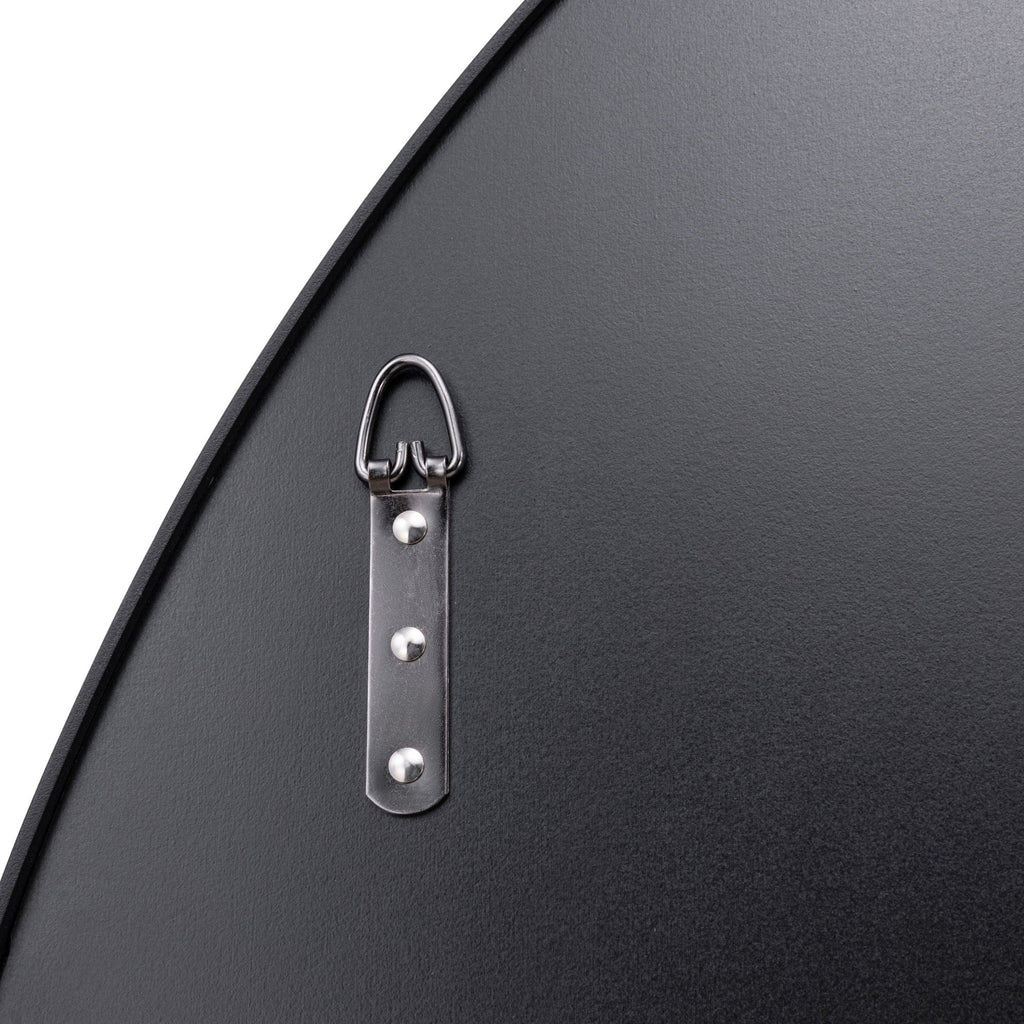 Tablet 40-in Round Wall Mirror - Black