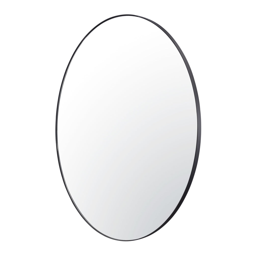 Tablet 50-in Round Wall Mirror - Black