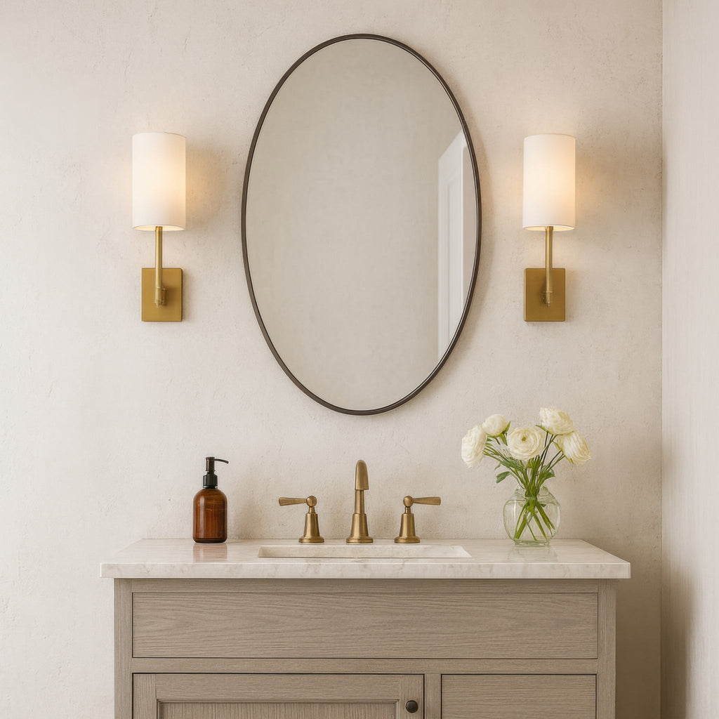 Tablet 22 x 30 Oval Mirror - Bronze