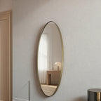 Tablet 22 x 30 Oval Mirror - Gold
