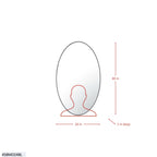 Tablet 24 x 40 Oval Mirror - Gold