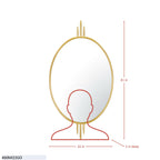 Propaganda 22x41 Oval Wall Mirror - Gold