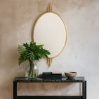 Propaganda 22x41 Oval Wall Mirror - Gold