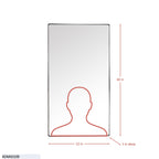 Kye 22x40 Rounded Rectangular Wall Mirror - Gold