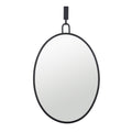 Stopwatch 22x30 Oval Powder Room Mirror - Black