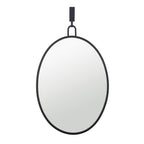 Stopwatch 22x30 Oval Powder Room Mirror - Black