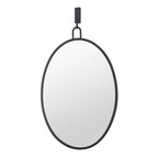 Stopwatch 22x30 Oval Powder Room Mirror - Black