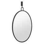 Stopwatch 22x30 Oval Powder Room Mirror - Black