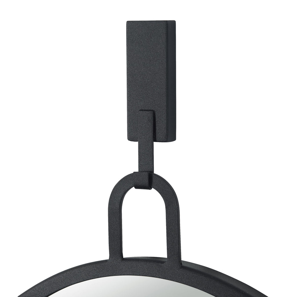 Stopwatch 22x30 Oval Powder Room Mirror - Black