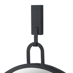 Stopwatch 22x30 Oval Powder Room Mirror - Black