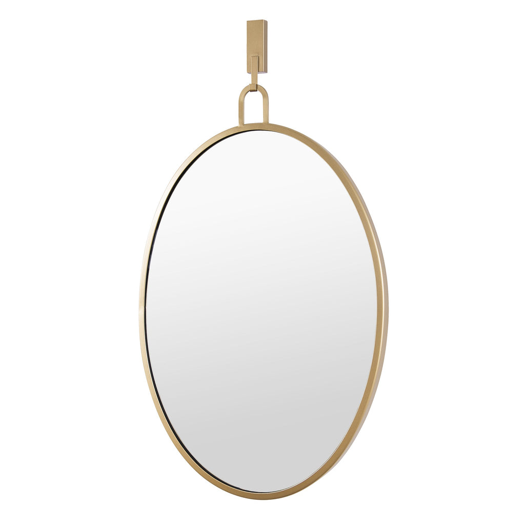Stopwatch 22x30 Oval Powder Room Mirror - Gold
